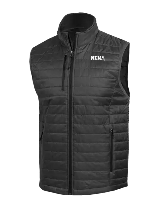 Packable Dark Grey Puffy Vest w/NCHA Logo