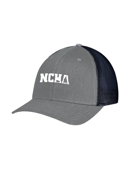 Richardson Adjustable Snapback Original 112 Trucker Cap Heather Grey w/Navy Mesh w/NCHA Logo