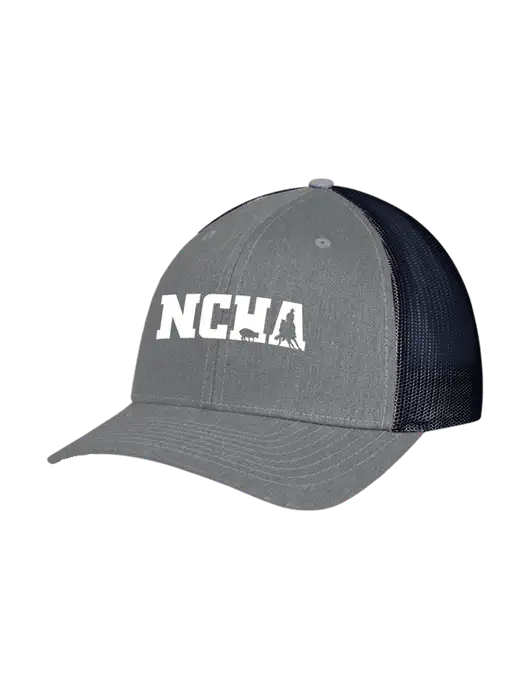 Richardson Adjustable Snapback Original 112 Trucker Cap Heather Grey w/Navy Mesh w/NCHA Logo