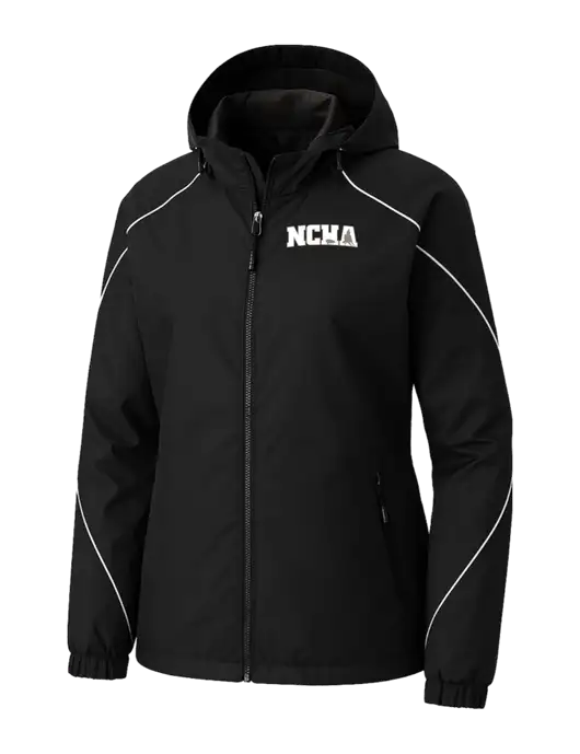 Womens Angle 3-in-1 Black Jacket with Fleece Liner w/NCHA Logo, NCHA Logo