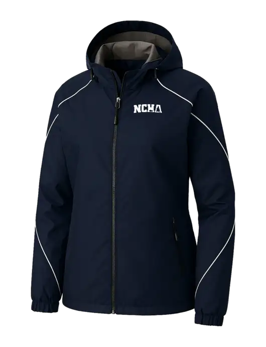 Womens Angle 3-in-1 Navy Jacket with Fleece Liner w/NCHA Logo, NCHA Logo