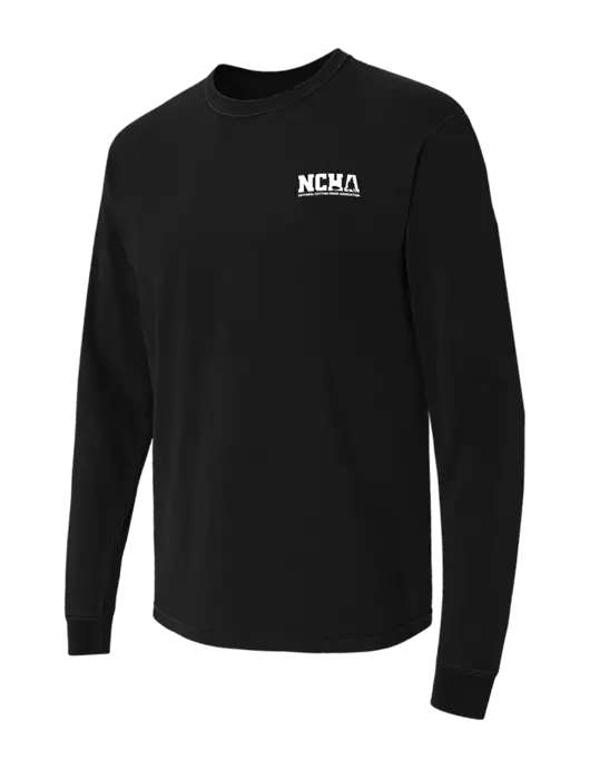 Comfort Colors Garment-Dyed Black Heavyweight Long Sleeve T-Shirt w/NCHA Logo