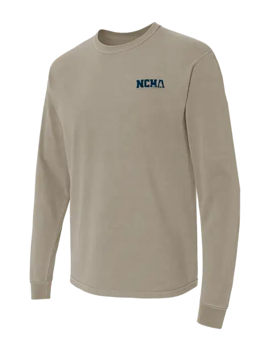 Comfort Colors Garment-Dyed Light Taupe Heavyweight Long Sleeve T-Shirt w/NCHA Logo