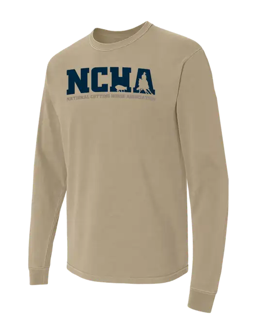 Comfort Colors Garment-Dyed Tan Heavyweight Long Sleeve T-Shirt w/NCHA Logo