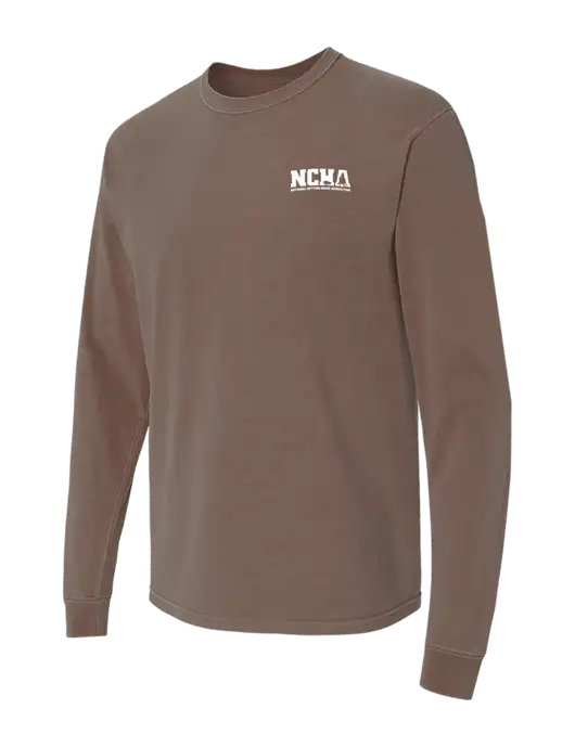 Comfort Colors Garment-Dyed Brown Heavyweight Long Sleeve T-Shirt w/NCHA Logo