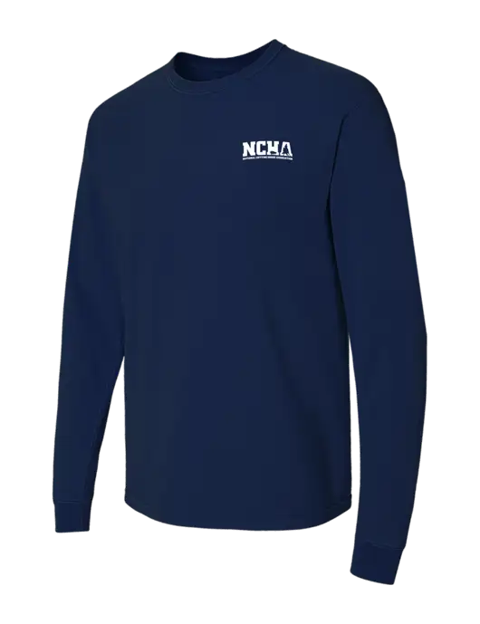 Comfort Colors Garment-Dyed Dark Navy Heavyweight Long Sleeve T-Shirt w/NCHA Logo