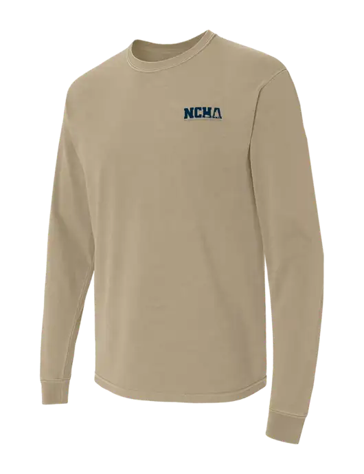 Comfort Colors Garment-Dyed Tan Heavyweight Long Sleeve T-Shirt w/NCHA Logo