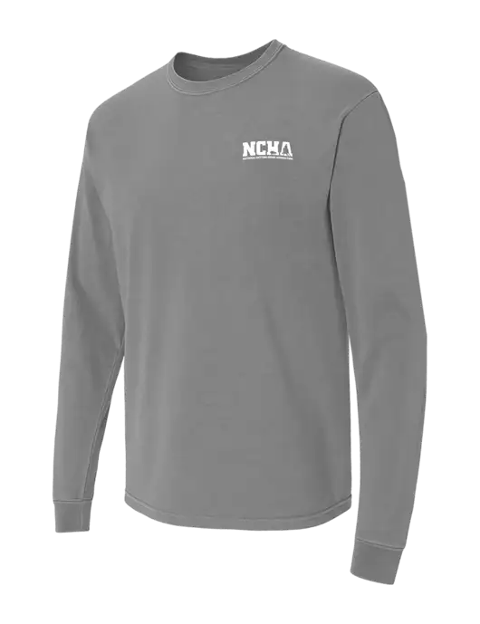 Comfort Colors Garment-Dyed Medium Grey Heavyweight Long Sleeve T-Shirt w/NCHA Logo