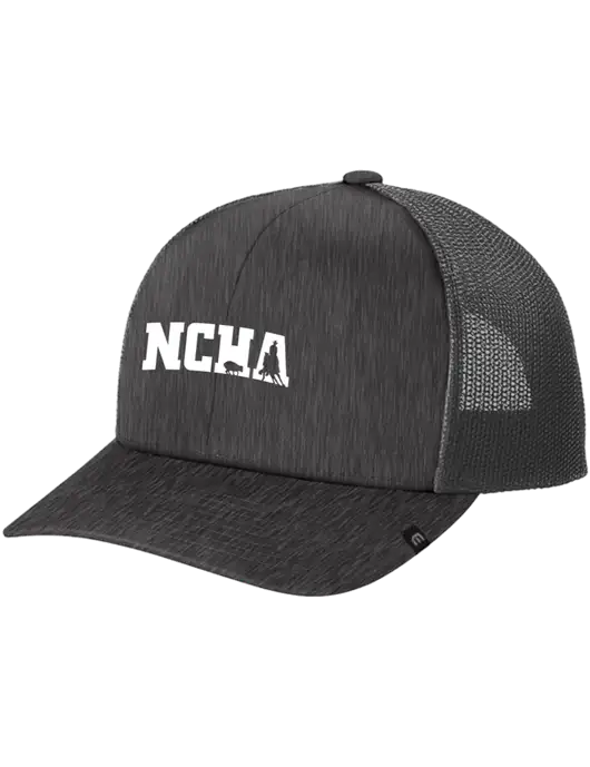 TravisMathew Very Dark Grey Heather Cruz Trucker Cap w/NCHA Logo
