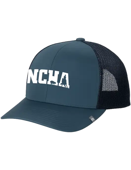 TravisMathew Dark Slate Blue Cruz Trucker Cap w/NCHA Logo