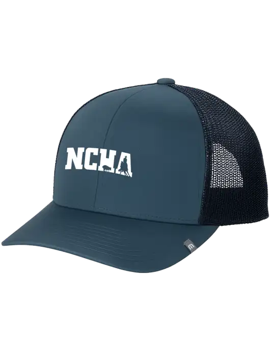 TravisMathew Dark Slate Blue Cruz Trucker Cap w/NCHA Logo