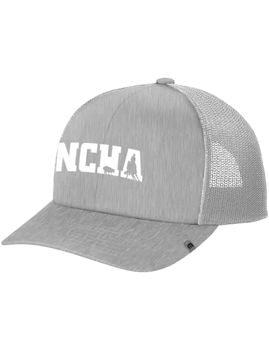 TravisMathew Light Medium Grey Heather Cruz Trucker Cap w/NCHA Logo