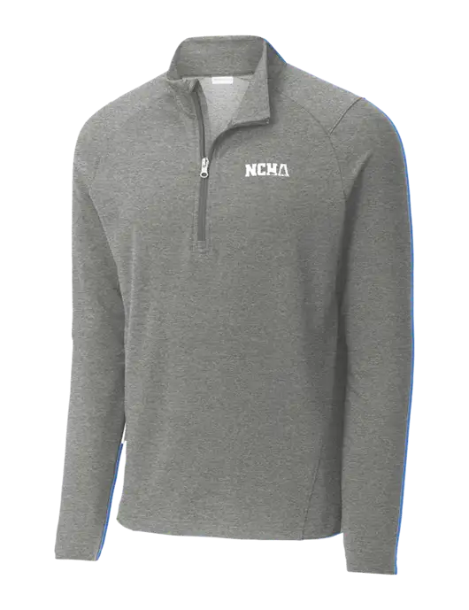 Sport-Wick Flex Fleece Light Grey Heather 1/4-Zip w/NCHA Logo