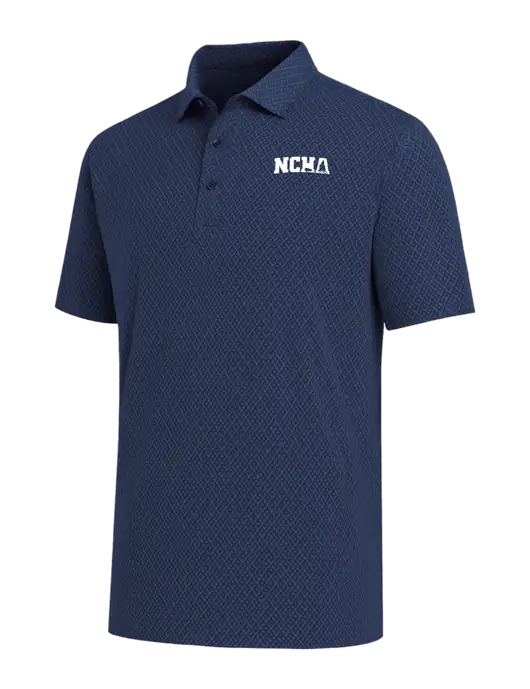Callaway All-Over Stitched Dark Navy Chev Polo  w/NCHA Logo