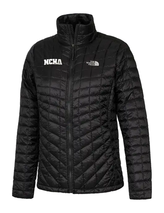 North Face Womens Black ThermoBall Trekker Jacket w/NCHA Logo