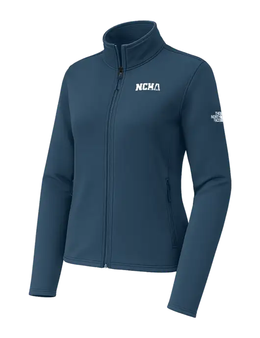 The North Face Womens Aim Full-Zip Light Navy Fleece Jacket w/NCHA Logo
