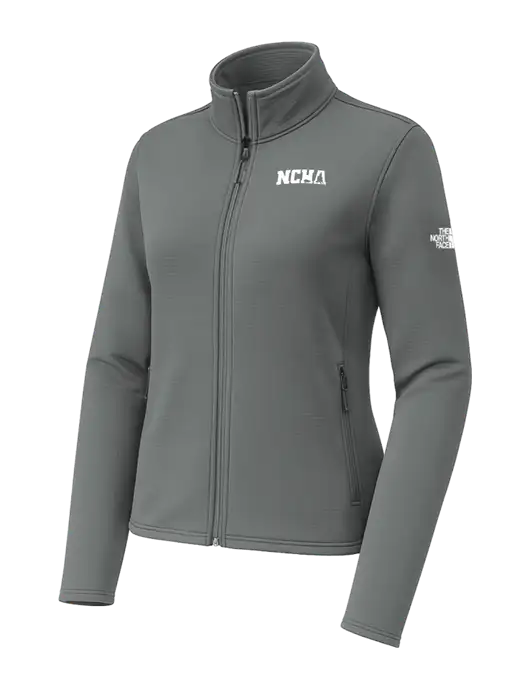 The North Face Womens Aim Full-Zip Dark Medium Grey Fleece Jacket w/NCHA Logo