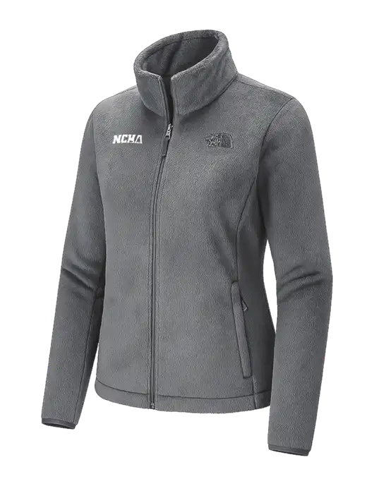 The North Face Womens Dark Medium Grey Osito Fleece Jacket
 w/NCHA Logo