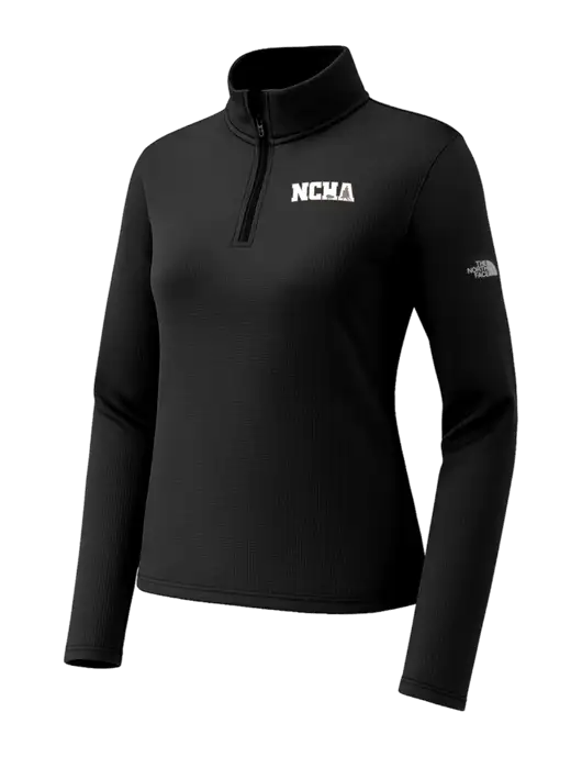 The North Face Womens Aim 1/4-Zip Black Fleece w/NCHA Logo