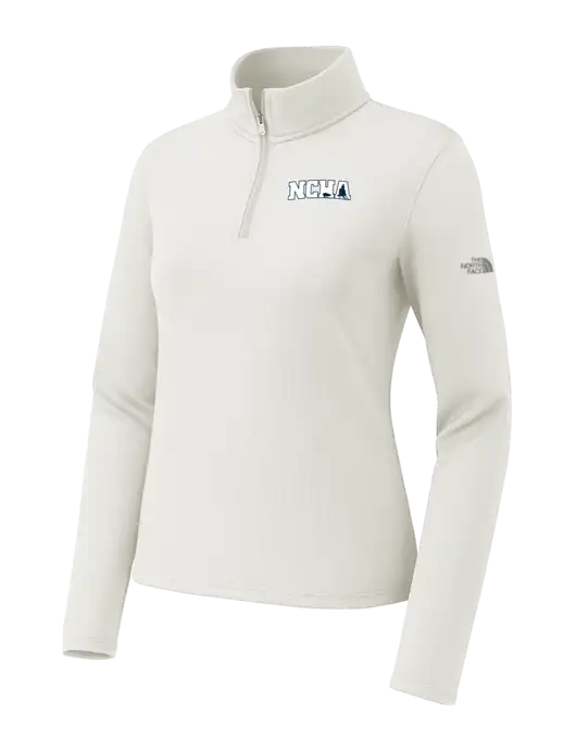 The North Face Womens Aim 1/4-Zip Ivory Fleece w/NCHA Logo