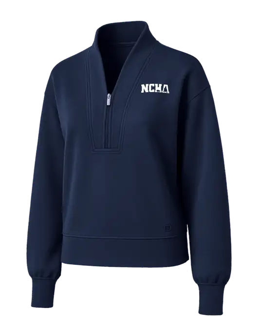 OGIO Womens Dark Navy Transcend 1/4-Zip w/NCHA Logo