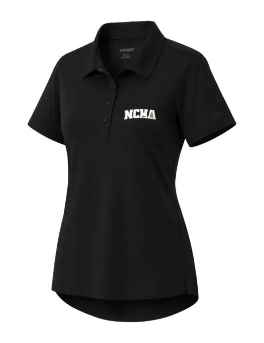 OGIO Womens Envision Black Polo w/NCHA Logo