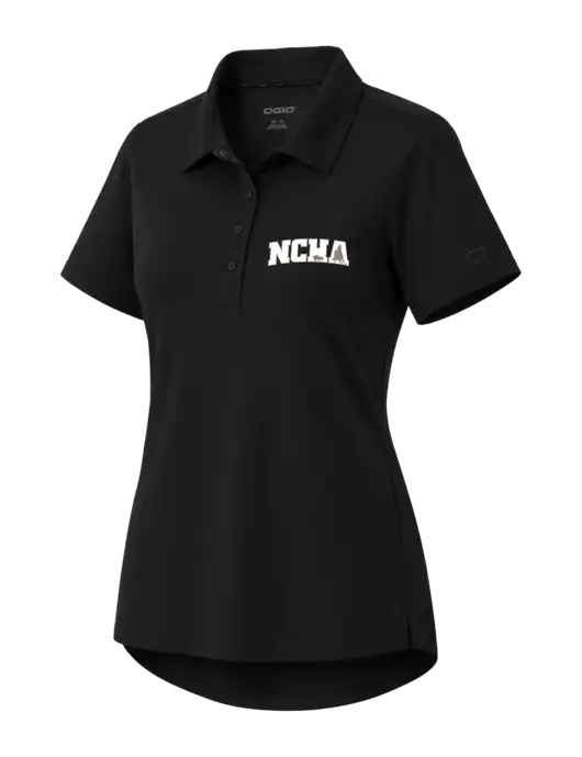 OGIO Womens Envision Black Polo w/NCHA Logo