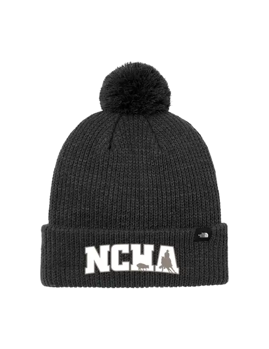 The North Face Black Heather Pom Beanie w/NCHA Logo