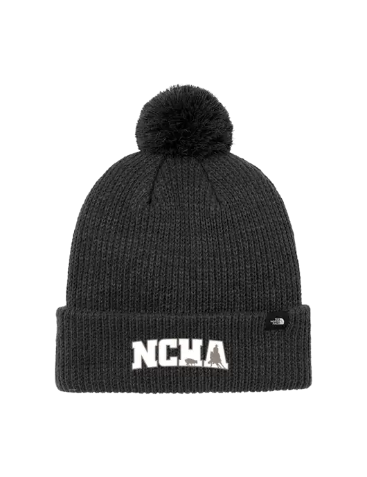 The North Face Black Heather Pom Beanie w/NCHA Logo