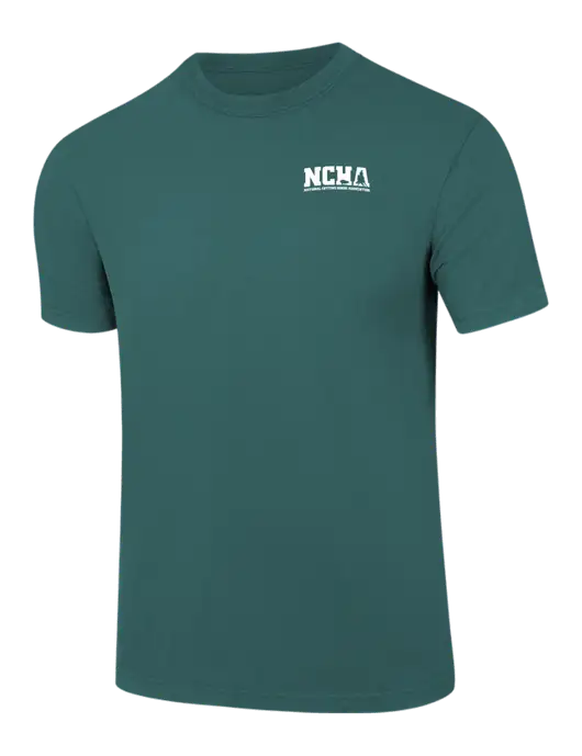 Comfort Colors 6.1 oz Dark Green Heather Heavyweight Ring Spun T-Shirt w/NCHA Logo