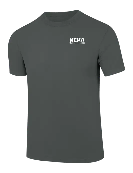 Comfort Colors 6.1 oz Dark Grey Heather Heavyweight Ring Spun T-Shirt w/NCHA Logo