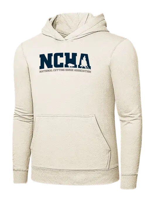 Very Light Tan 7.8 oz Ring Spun Hooded Sweatshirt w/NCHA Logo