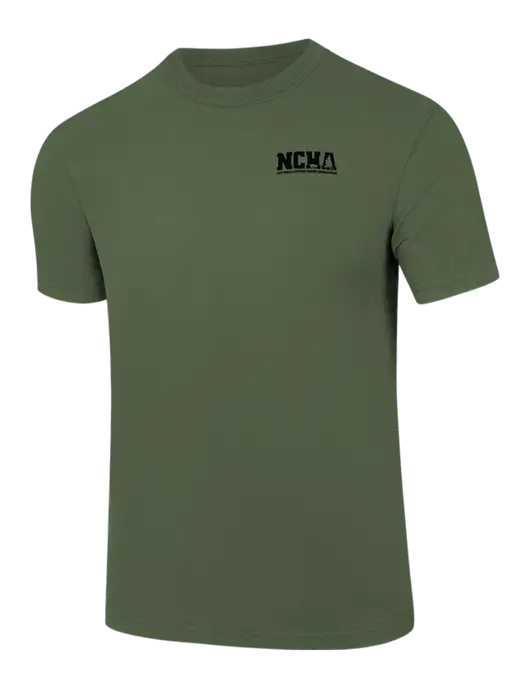 Comfort Colors 6.1 oz Dark Olive Green Heavyweight Ring Spun T-Shirt w/NCHA Logo