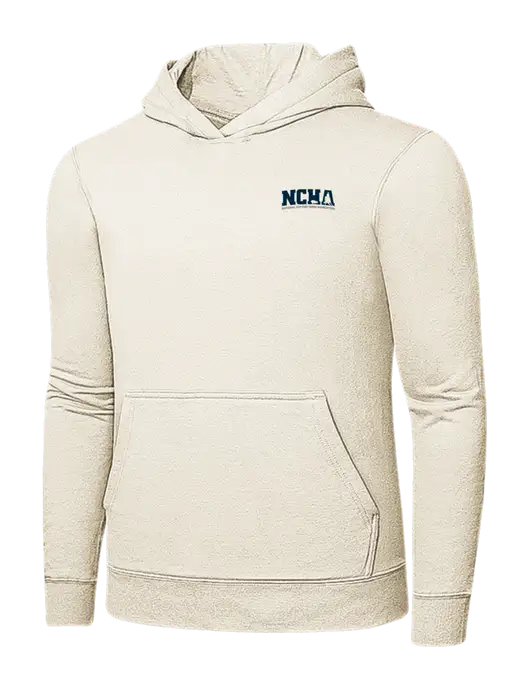 Very Light Tan 7.8 oz Ring Spun Hooded Sweatshirt w/NCHA Logo