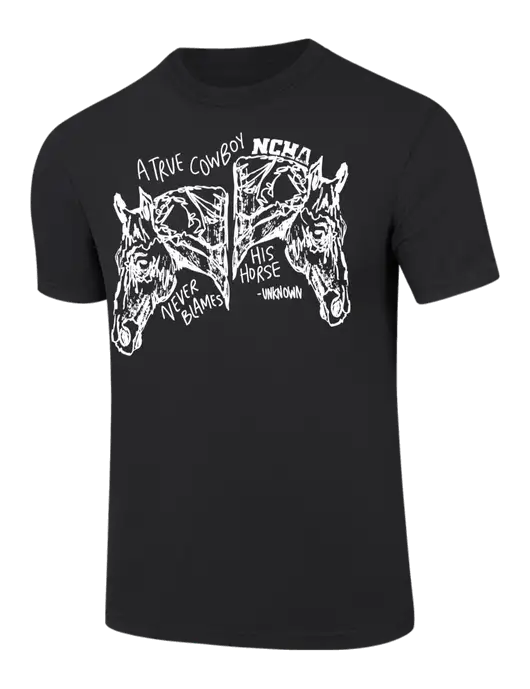 Comfort Colors 6.1 oz Black Heavyweight Ring Spun T-Shirt w/True Cowboy Logo