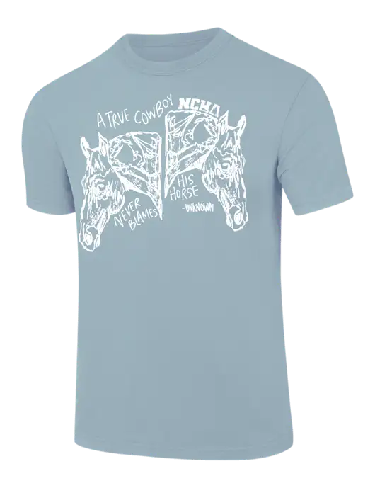 Comfort Colors 6.1 oz Light Blue Heavyweight Ring Spun T-Shirt w/True Cowboy Logo