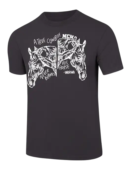 Comfort Colors 6.1 oz Dark Grey Heavyweight Ring Spun T-Shirt w/True Cowboy Logo
