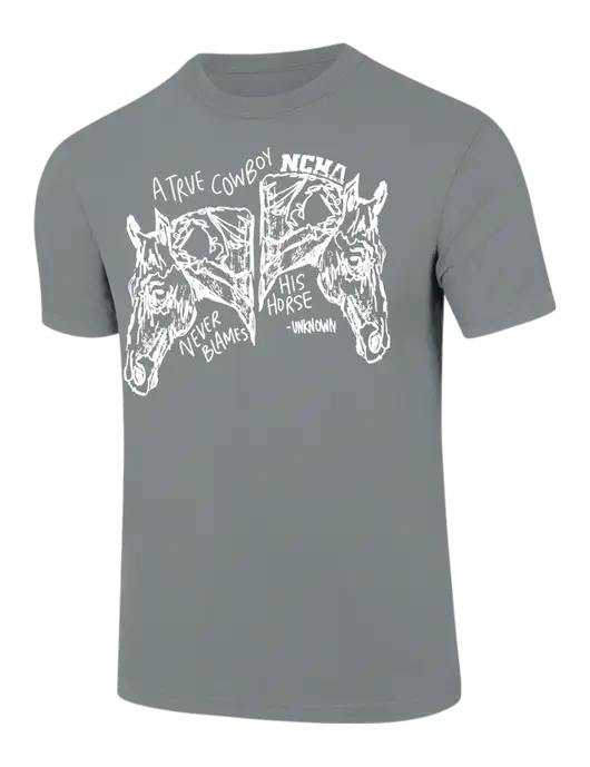 Comfort Colors 6.1 oz Medium Grey Heavyweight Ring Spun T-Shirt w/True Cowboy Logo