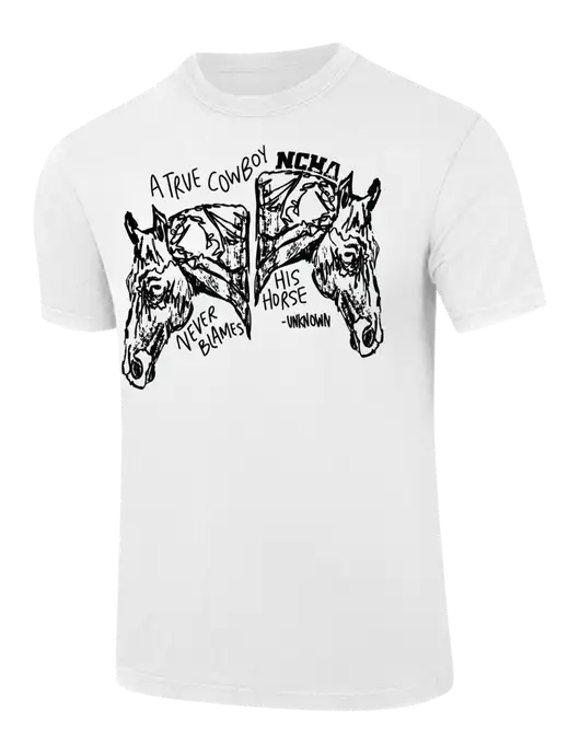 Comfort Colors 6.1 oz White Heavyweight Ring Spun T-Shirt w/True Cowboy Logo
