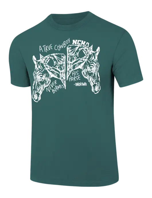 Comfort Colors 6.1 oz Dark Green Heather Heavyweight Ring Spun T-Shirt w/True Cowboy Logo