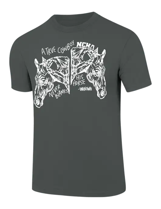 Comfort Colors 6.1 oz Dark Grey Heather Heavyweight Ring Spun T-Shirt w/True Cowboy Logo