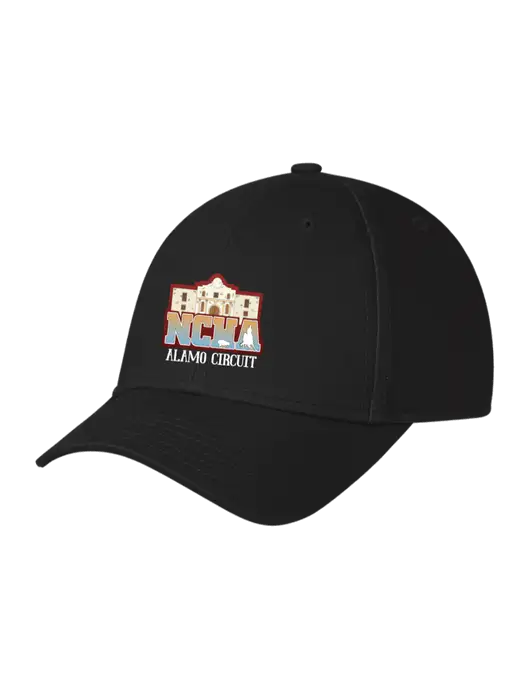 Black Structured Cap Hook & Loop w/NCHA Alamo Circuit Logo