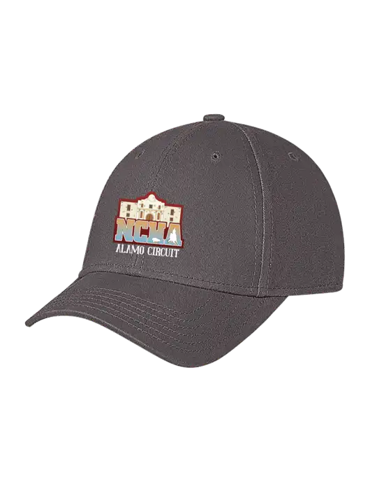 Medium Dark Grey Structured Soft Snap Closure Hook & Loop Cap w/NCHA Alamo Circuit Logo