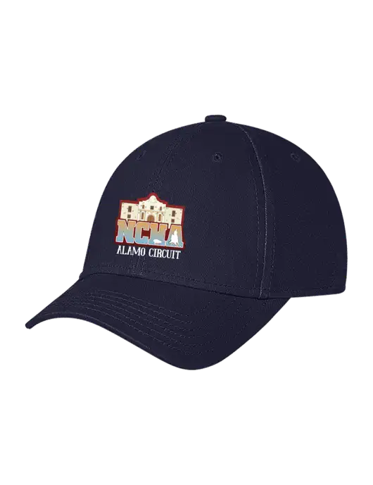 Navy Structured Soft Snap Closure Hook & Loop Cap w/NCHA Alamo Circuit Logo