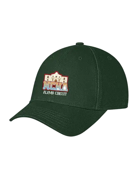 Dark Green Structured Soft Snap Closure Hook & Loop Cap w/NCHA Alamo Circuit Logo