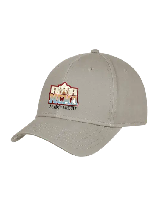 Tan Structured Cap Hook & Loop w/NCHA Alamo Circuit Logo