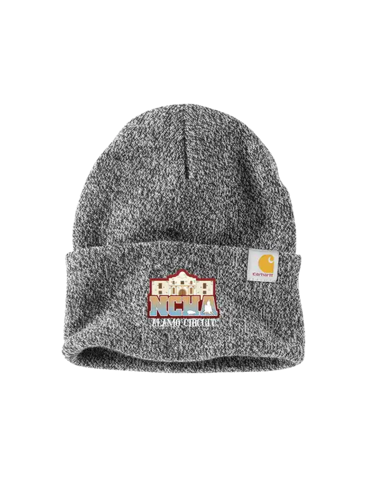 Carhartt Medium Grey Heather Watch Cap 2.0 w/NCHA Alamo Circuit Logo