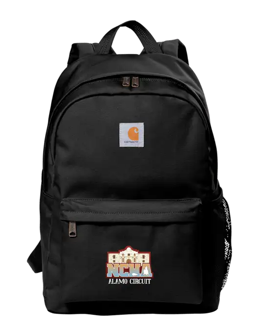 Carhartt Black Canvas Backpack w/NCHA Alamo Circuit Logo