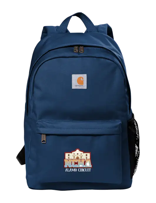 Carhartt Navy Canvas Backpack w/NCHA Alamo Circuit Logo