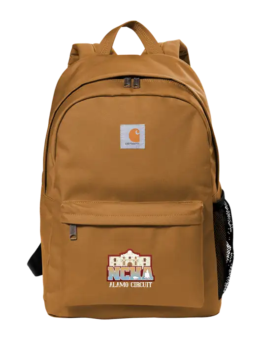 Carhartt Brown Canvas Backpack w/NCHA Alamo Circuit Logo